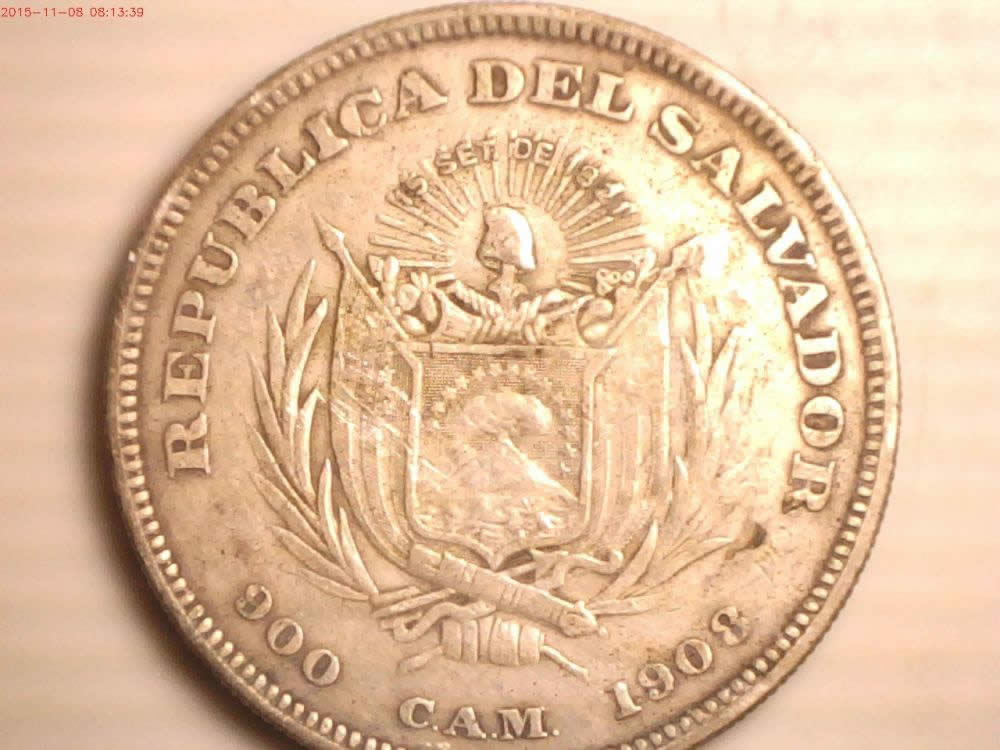 1908-El-Salvador-1-Peso-With-Doubling-On-Motto