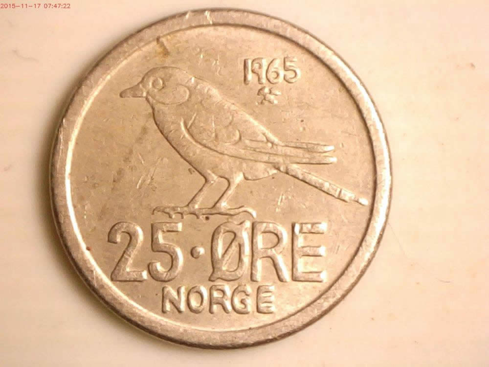 Norge-1965-25-Ore-Lamination