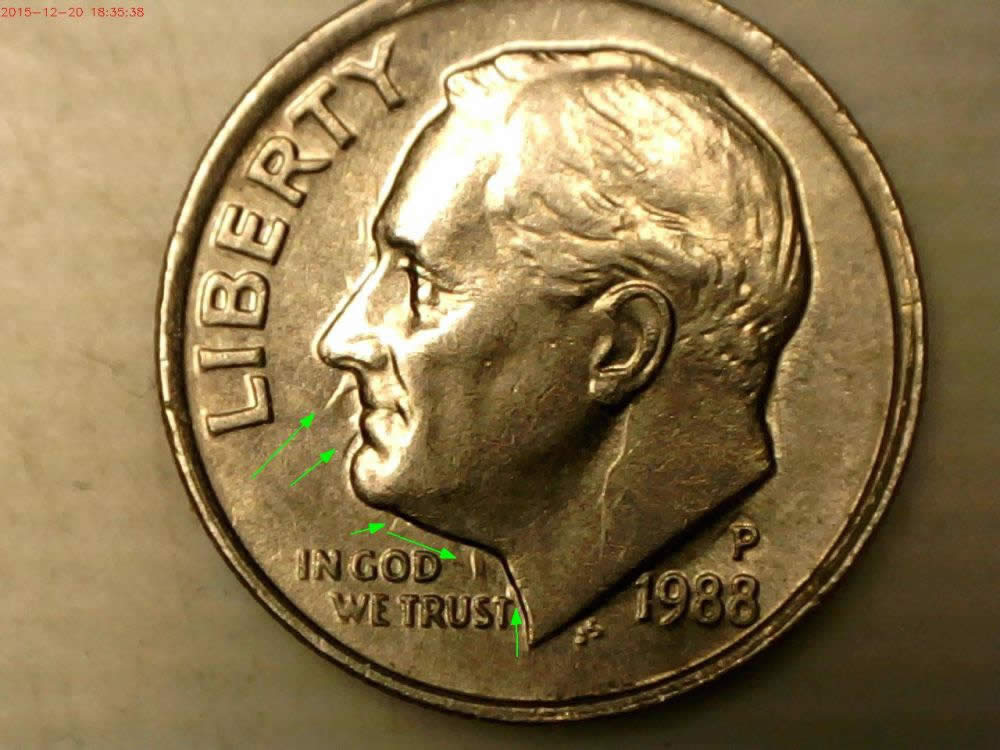 1988-P-Dime-Obverse-And-Reverse-Die-Clash.