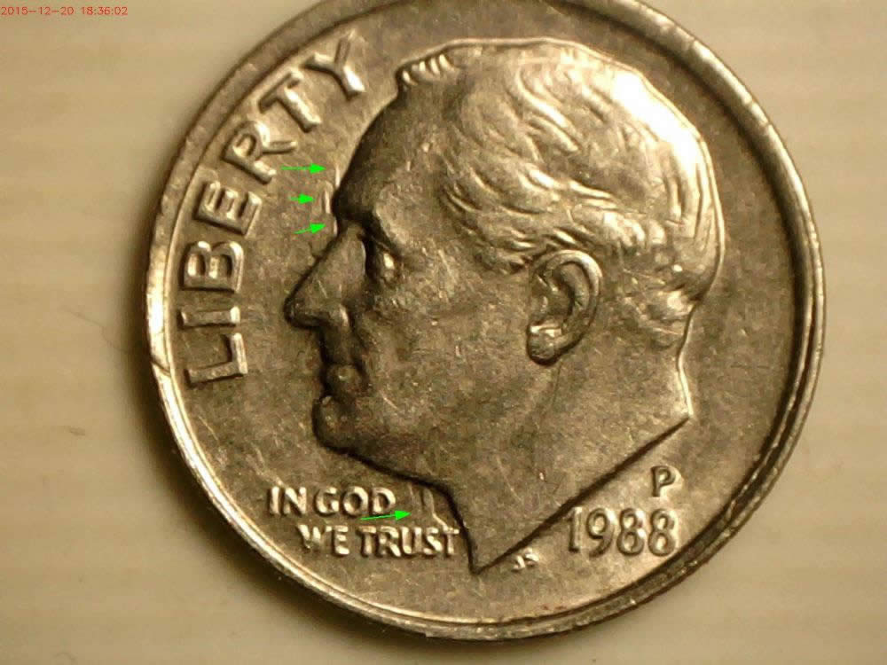 1988-P-Dime-Obverse-And-Reverse-Die-Clash.