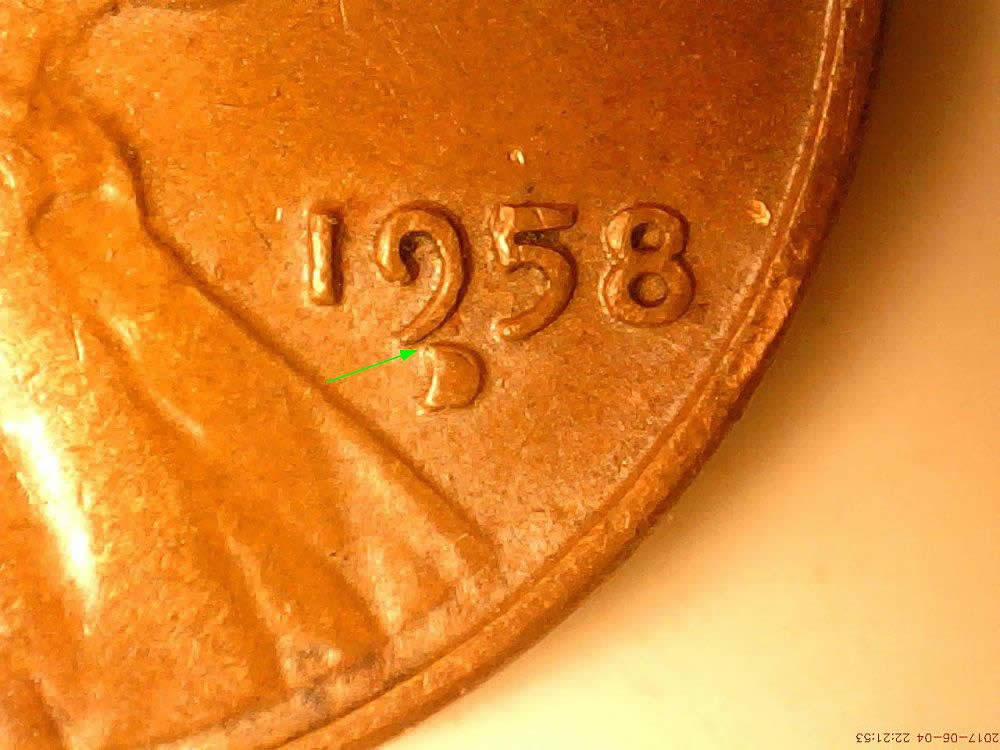 2-1958-D-Lincoln-RPM-From-Same-Die-With-Filled-Up-M/M