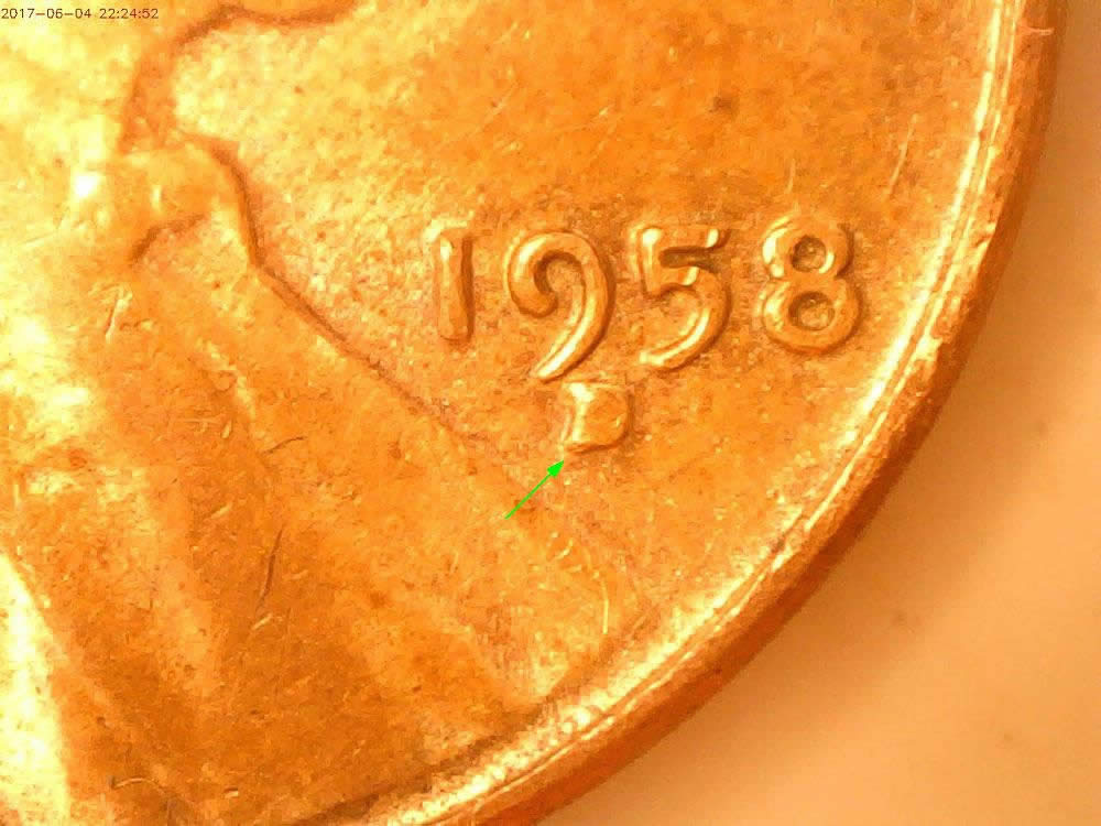 2-1958-D-Lincoln-RPM-From-Same-Die-With-Filled-Up-M/M