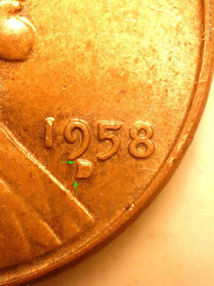 2-1958-D-Lincoln-RPM-From-Same-Die-With-Filled-Up-M/M