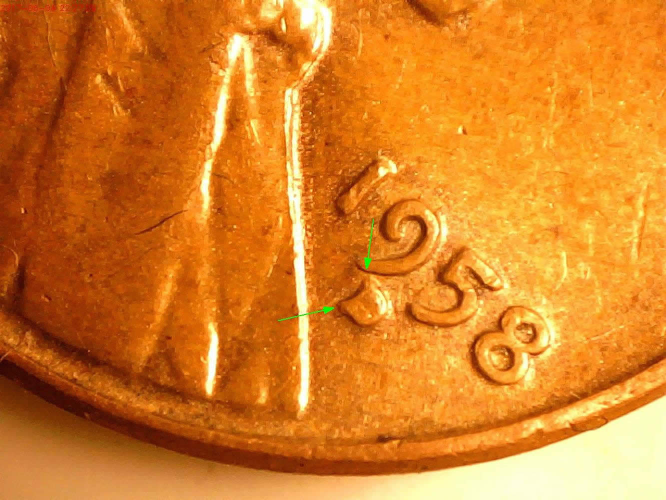 2-1958-D-Lincoln-RPM-From-Same-Die-With-Filled-Up-M/M
