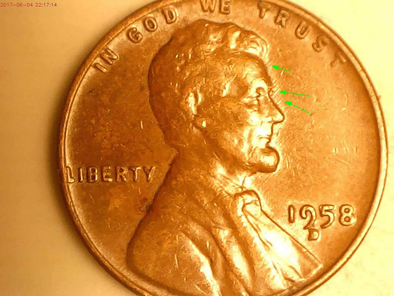 2-1958-D-Lincoln-RPM-From-Same-Die-With-Filled-Up-M/M