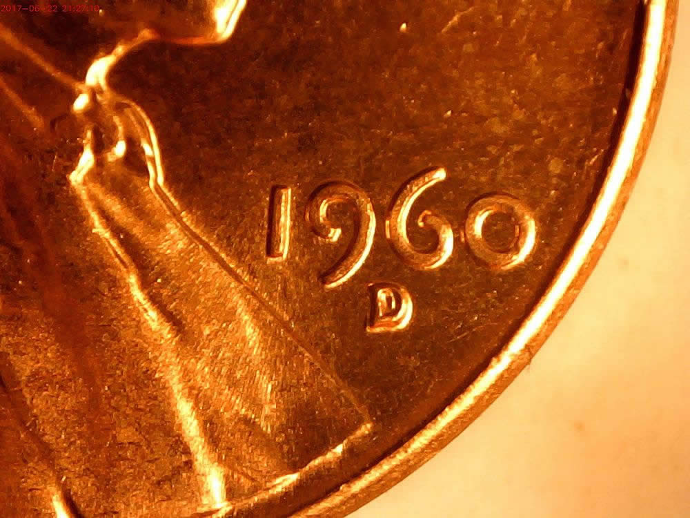 9-1960-D-Lincoln-1MM-003-With-Markers-Found-On-The-Same-Roll-Of-Unc-Cents