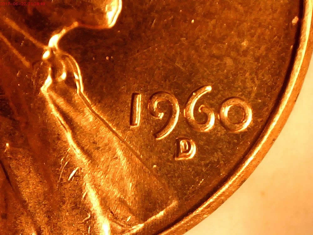 9-1960-D-Lincoln-1MM-003-With-Markers-Found-On-The-Same-Roll-Of-Unc-Cents