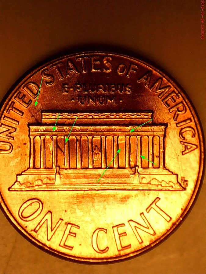 Found-Several-1974-D-Lincoln-Reverse-And-Obverse-Clashes-In-Same-Roll