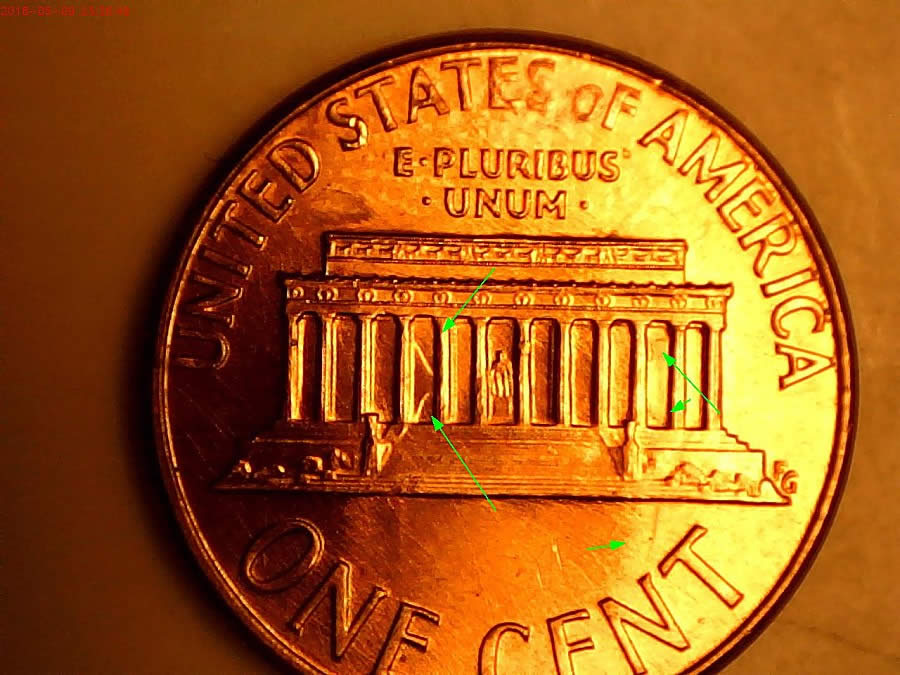 Found-Several-1974-D-Lincoln-Reverse-And-Obverse-Clashes-In-Same-Roll