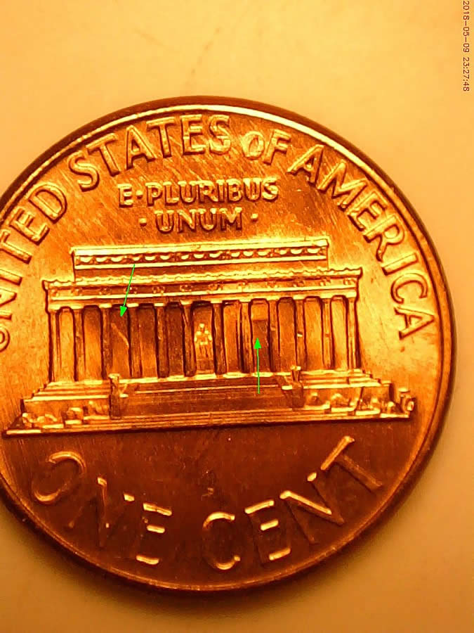 Found-Several-1974-D-Lincoln-Reverse-And-Obverse-Clashes-In-Same-Roll