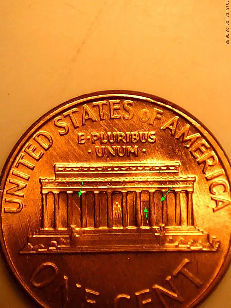 Found-Several-1974-D-Lincoln-Reverse-And-Obverse-Clashes-In-Same-Roll