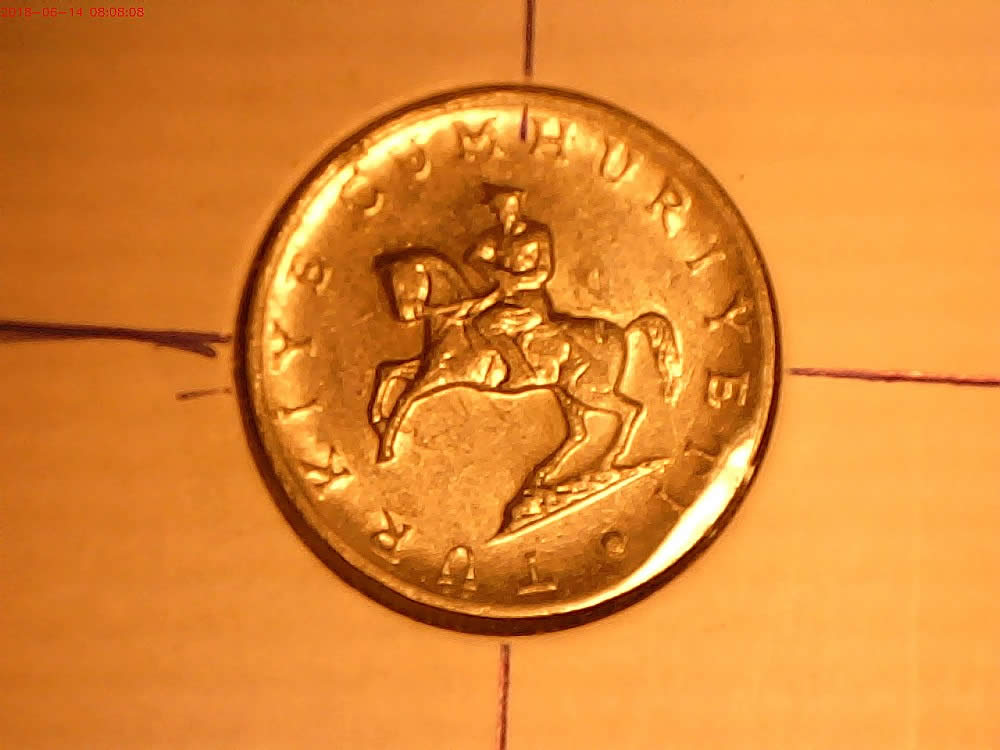 1982--5-Lira-Turkey-Rotated-Die