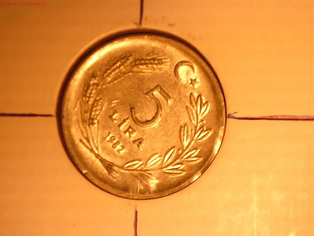 1982--5-Lira-Turkey-Rotated-Die
