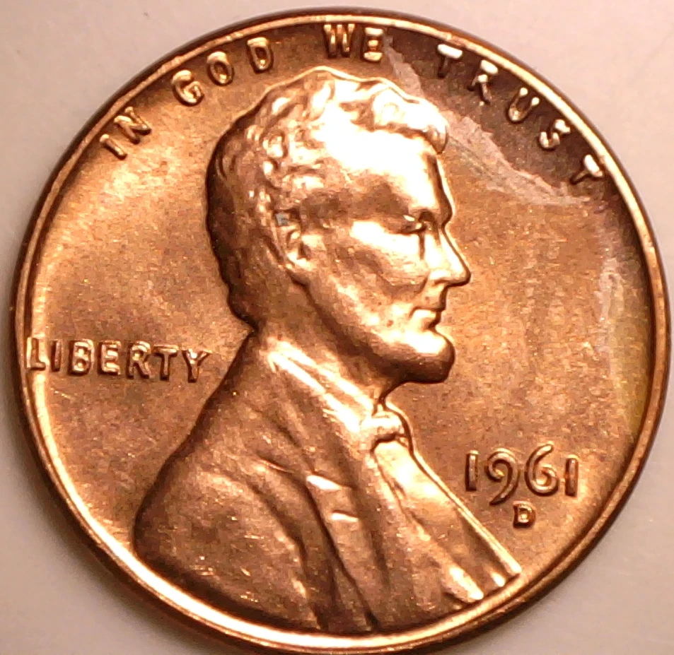 Just-Found-5-1961-D-In-An-Uncirculated-Roll--With-The-Same-Double-Eye-Lid-Or-Gouges-?