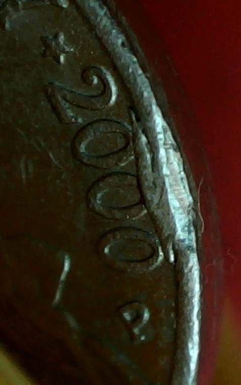 2000-P-Nickel-With-A-Cud-Or-Die-Chip-?-On-A-Defective-Planchet-?