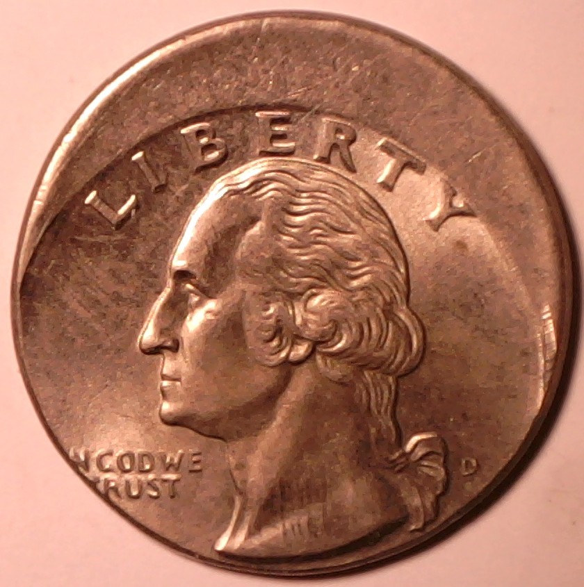 Quarter-No-Date1965-1988-From-Denver-Struck-25%-Off-Center.