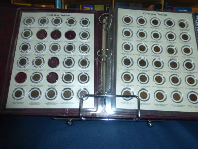 Civil-War-Token-Collection-In-CAPS-Album