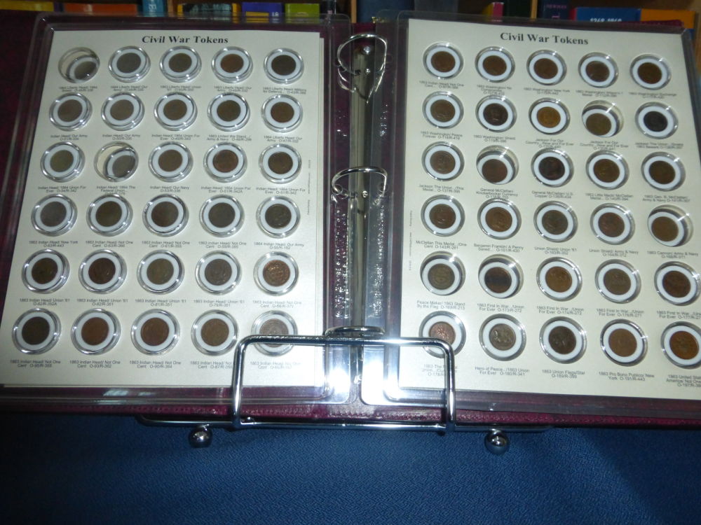Civil-War-Token-Collection-In-CAPS-Album