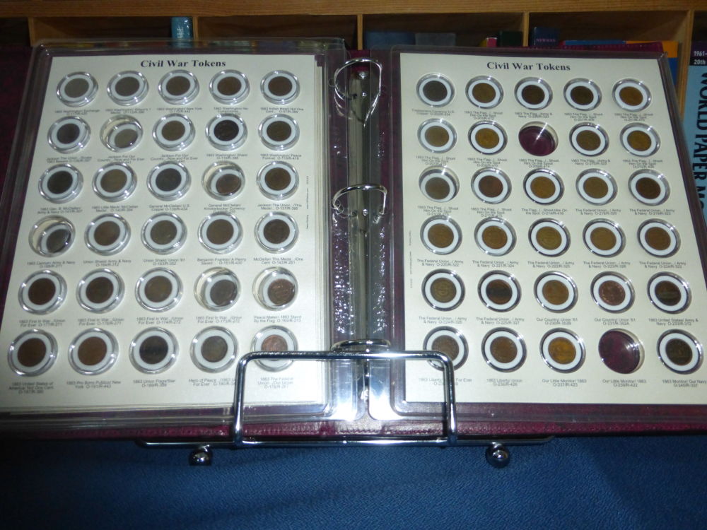 Civil-War-Token-Collection-In-CAPS-Album