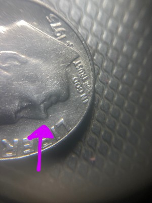 1975-Roosevelt-Dime---Need-Opinion-By-His-Nose-Cant-Tell
