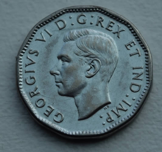 1945-George-VI-Five-Cent---Nickel