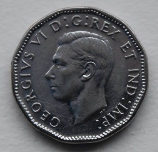 1945-George-VI-Five-Cent---Nickel