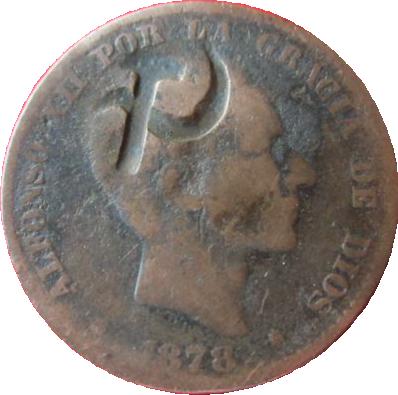 Spanish-Diez-Centimos-1877-1879-With-Soviet-Stamp?