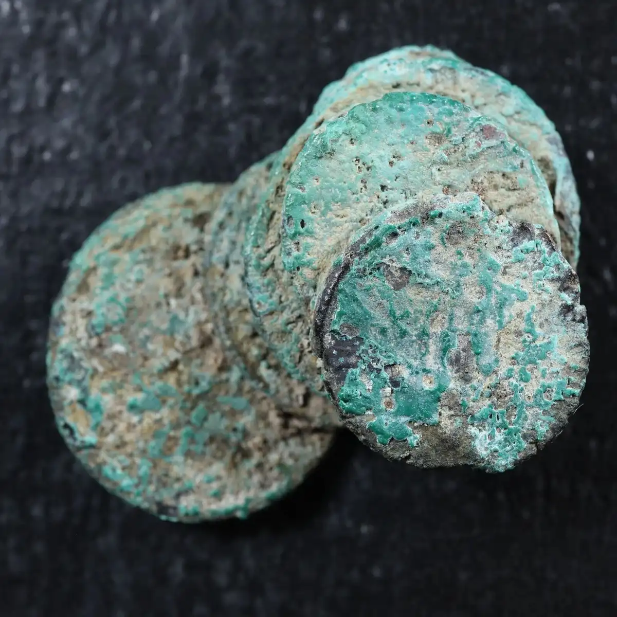 Concretion-Of-Coins-From-The-Epfig-Hoard