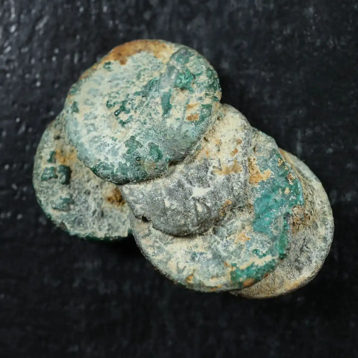 Concretion-Of-Coins-From-The-Epfig-Hoard