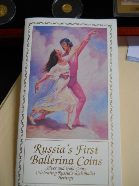Rare-Russian-Ballet-Coin-Set-With-Original-Box-And-Book.