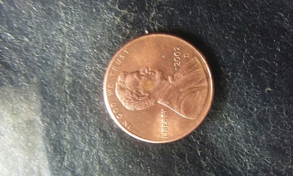 2002-D-Lincoln-Cent-With-Spots-Of-Metal