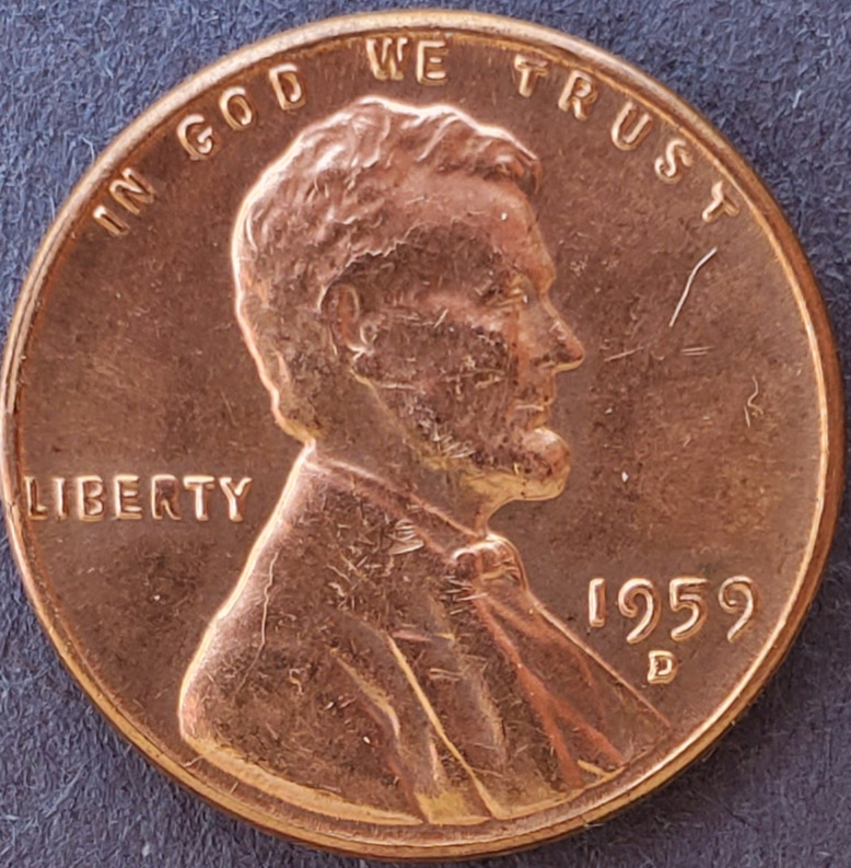 1959-D Lincoln Memorial Cent / LMC Nice Filled R. Possible Cud On The ...