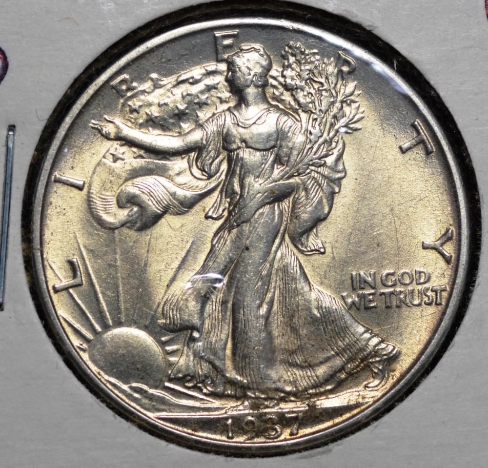 1937-D-Walking-Liberty-Lt-Toning-Some-Luster-Thoughts-On-Grade!