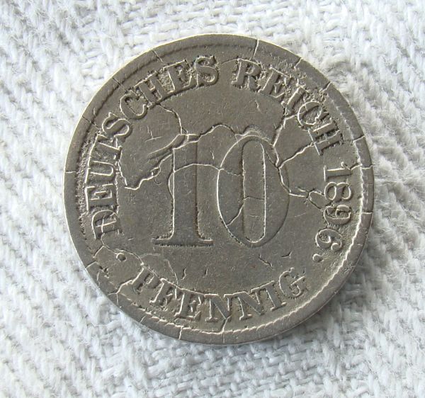 10-Pfennig-Strange-Front-And-12-Heller-1794-Several-Struck
