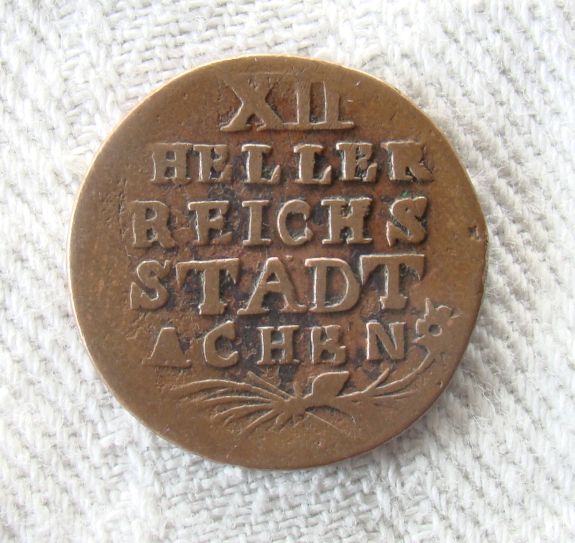 10-Pfennig-Strange-Front-And-12-Heller-1794-Several-Struck