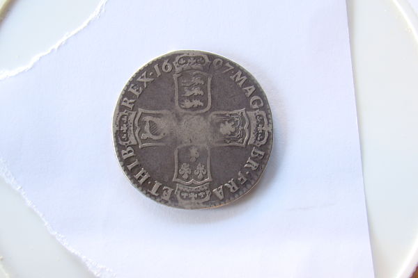 1/2-Crown-1697-And-Shilling-1723