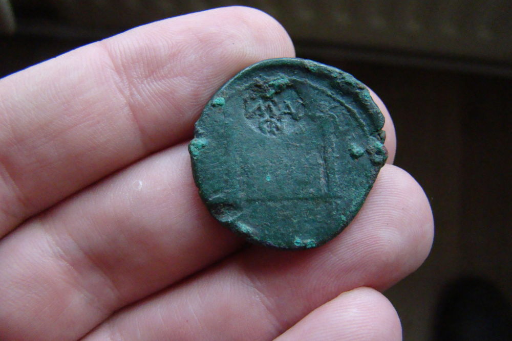 Stamp-On-Tiberius-Coin