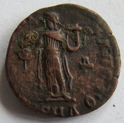 Bronze-Roman-Coin-With-Woman-On-Throne?