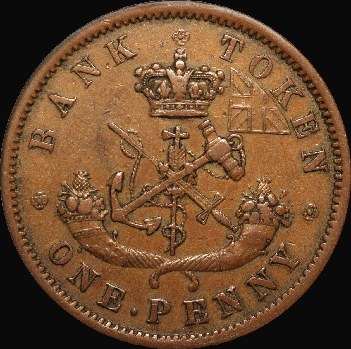 Help-With-This-1854-Bank-Of-Upper-Canada-One-Penny-Token
