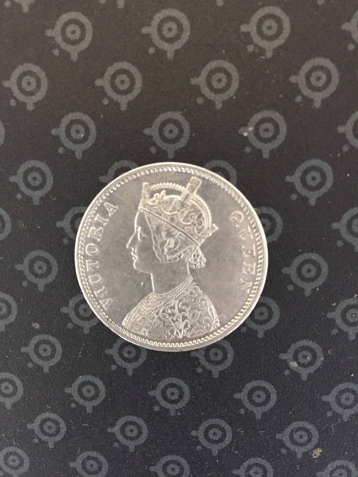 1875-Victoria-1-Rupee,-Bombay-Mint.