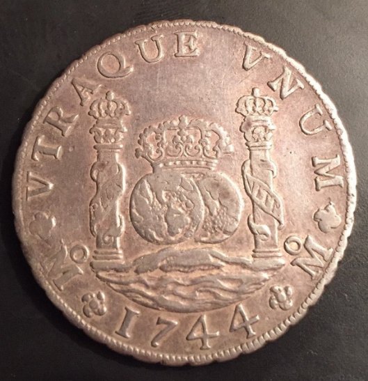 Pillar-Dollar/Columnario:-1744-Philip-V-8-Reales