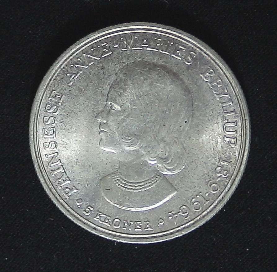 Wedding-Coin-Or-Token-|-Denmark-5-Kroner-1964