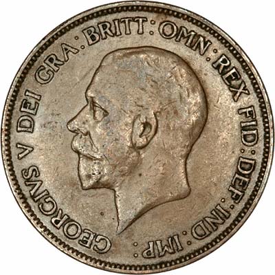 1929-Canadian-Penny--George-V,-No-Crown