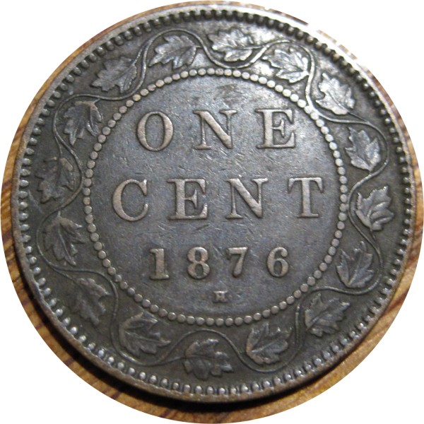 1876-H-Large-Cent,-Missing-Foot-In-Regina