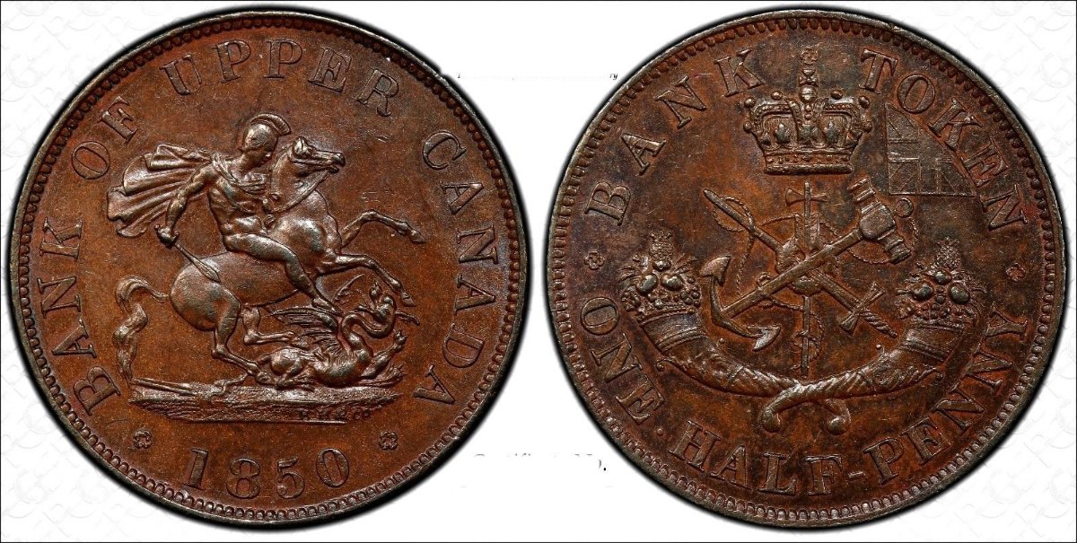 1857-Bank-Of-Canada-1/2-Cent-For-Grade-And-Doug.