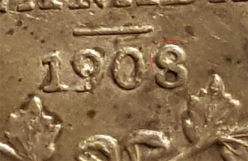 1908-5-Cent-Large-Or-Small-8?-Repunched-8?-8/8?