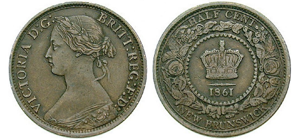 1861-New-Brunswick-1/2-Cent---Authenticity?-Grade?
