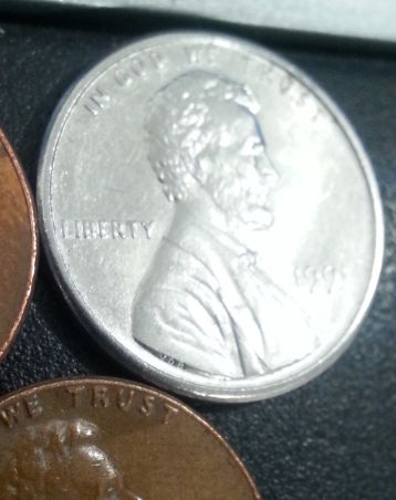 Found-1991-Zinc-Penny,-In-Pretty-Good-Shape
