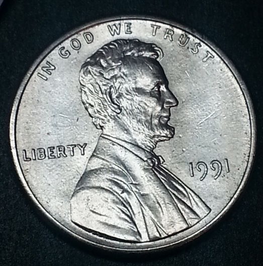 Found-1991-Zinc-Penny,-In-Pretty-Good-Shape