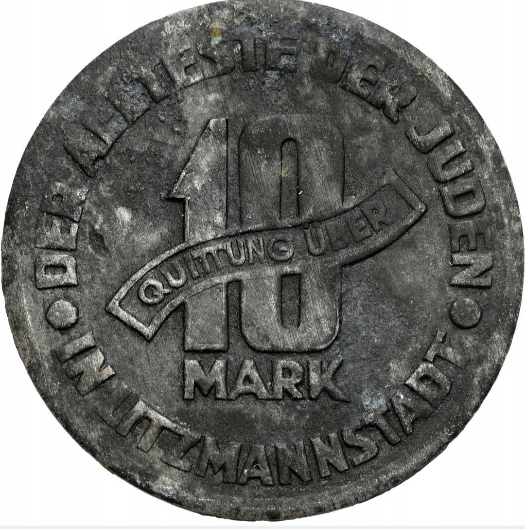 Łódź-Ghetto-10-Mark-1943-Al-Mg